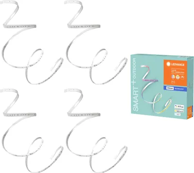 Produktbild von 4 x Ledvance LED Smart+ Strip Streifen 5m IP44 16W 1100lm RGBTW 2000K-6500K Dimmbar App Google Alexa Bluetooth