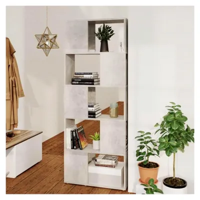 Produktbild von Bücherschrank Raumteiler in Betongrau 60x24x155 cm