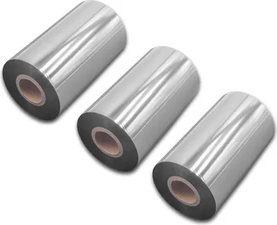 Produktbild von vhbw 3x Thermotransfer-Band kompatibel mit Valentin Vario II-Serie Drucker Etikettendrucker, Wischfest, 110 mm x 300 m, Wachs Harz Schwarz