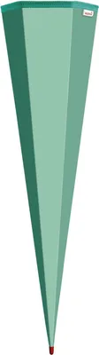 Produktbild von Schultüten-Rohling zum Basteln mint - 85 cm 6-eckig - mit Rot(h)-Spitze ohne Verschluss