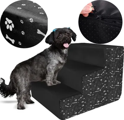 Zdjęcie produktu dla Schodki Dla Zwierząt 342533A Black/Print