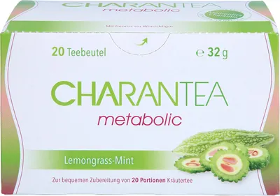 Zdjęcie produktu dla CHARANTEA metabolic Lemongrass-Mint Torebki herbaty optymalizujące metabolizm, 20 szt. Torebki