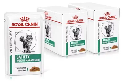 Produktbild von Royal Canin Veterinary Satiety Weight Management 24x85g Nassfutter für übergewichtige, ausgewachsene Katzen in Soße