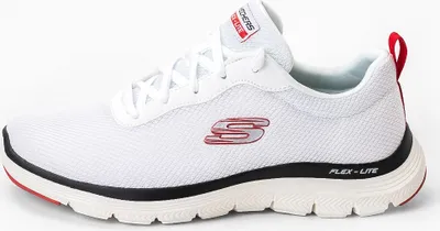 Immagine prodotto di Skechers Flex Advantage 4.0 - Providence - Bianco / Nero / Rosso, tessuto. Taglia: 41.5, vestibilità standard