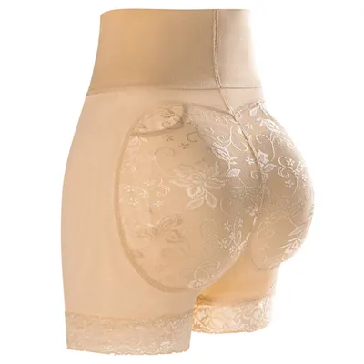 Produktbild von Damen Butt Lifter Höschen, Bauchweg Miederhose, Shapewear Po Push Up Unterhose, Beige, M
