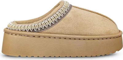 Produktbild von Damen Gefüttert Hausschuhe Plüsch Pantoffeln Isoliert Slippers Omigo Khaki Gr.36/37