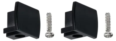 Zdjęcie produktu dla Zestaw 2 łączników URail, zestaw 2 zaślepek, 13 x 21 mm, czarny matowy