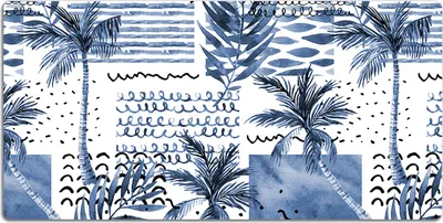Produktbild von Schreibtischmatte Tischunterlage 120x60 cm Mauspad - Blaue Palme