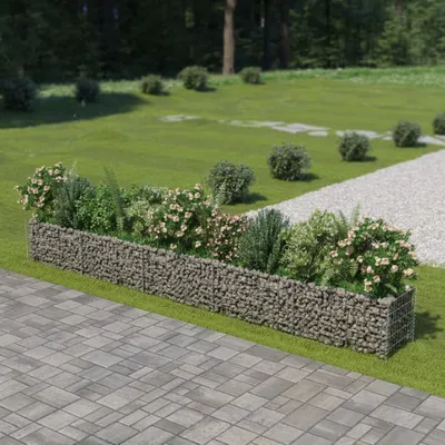 Obrázok produktu pre Prolenta Premium gabionové vyvýšené lôžko Pozinkovaná oceľ 450 × 50 × 50 cm