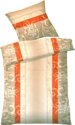 Immagine prodotto di Set di biancheria da letto in spugna morbida Dyckhoff Pamela con cerniera, beige 155 x 220 + 80 x 80 cm