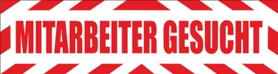 Produktbild von INDIGOS UG - Magnetschild "Mitarbeiter gesucht" mit Rahmen 45 x 12 cm - Magnetfolie für Auto / LKW / Truck / Baustelle / Firma