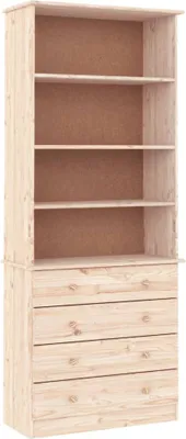 Obrázek produktu pro vidaXL Knihovna se zásuvkami ALTA 77x35x186,5cm masivní borovicové dřevo