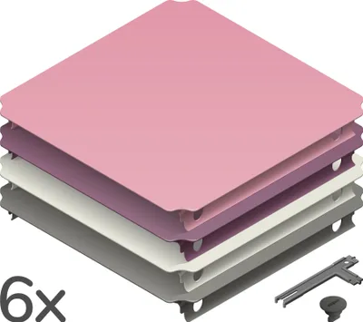 Obrázok produktu pre Quadro Súprava dosiek L Home Rozširujúci set so 6 veľkými doskami v Home farbách pre stavebnice Quadro – Berry