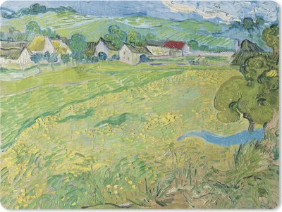 Produktbild von MuchoWow® Mauspad Mousepad Les Vessenots in Auvers - Vincent van Gogh 23x19 cm - Mousepads - Maus Mat - Pad - Mausunterlage - Schreibtischunterlage - Mauspad