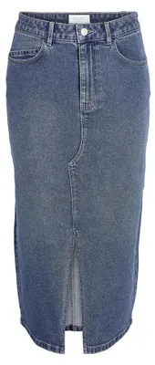 Produktbild von Noisy May Kath Slit Midi Vi477mb Jeansrock Blau M Damen Blau M