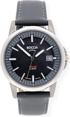 Produktbild von Boccia 3643-02 Herrenuhr Solar Titanium 39mm 10ATM