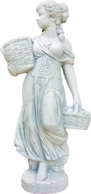 Produktbild von Schöne Frauenfigur zum Bepflanzen aus Steinguss perfekt für den Garten die Terrasse oder den Vorgarten ist Witterungsbeständig und Neu 110cm H, PO-911