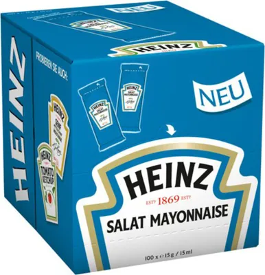 Verpackungsbild Heinz Leichte Salat Mayonnaise 100 Portionsbeutel a 15g 1500g