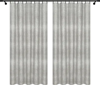 Zdjęcie produktu dla Voppi Szare zasłony okienne na taśmie marszczącej 140x230 cm - komplet 2 zasłon