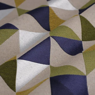 Produktbild von Möbelstoff Bermude Jacquard aus Polyester-Acryl in Grün-Blau, 2,80 m breit