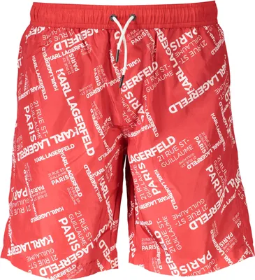 Image de KARL LAGERFELD BEACHWEAR Maillot de bain homme textile rouge SF5248 - Taille : L