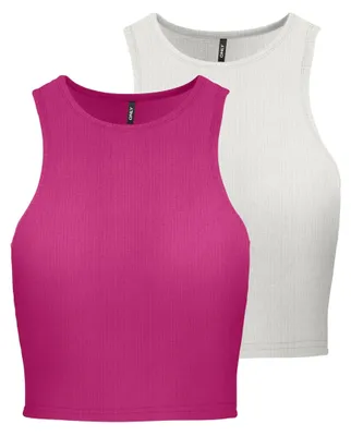 Immagine prodotto di ONLY Onlbelia S/L Crop Top Cs JRS, confezione da 2