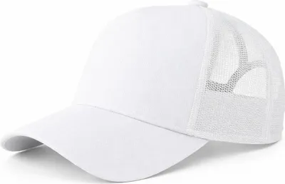 Produktbild von Trucker-Cap – Baseballkappe aus Mesh – Verstellbar – Uni – Atmungsaktiv – Freizeit & Outdoor – Weiß