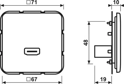 Productafbeelding van JUNG inbouwstopcontact HDMI, alpinweiß, MACD1112WW