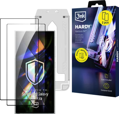 Obrázek produktu pro 2x 3mk Hardura 9H tvrzené sklo s aplikátorem pro Samsung Galaxy S24 Ultra