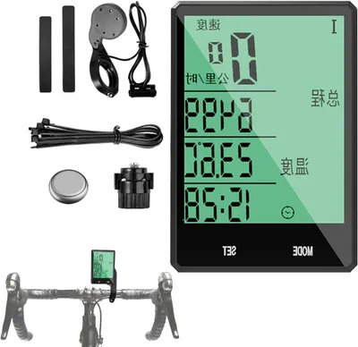 Produktbild von Digitaler Fahrradtacho - Kilometerzähler für Fahrräder - Fahrradcomputer - Aufzeichnung von Fahrdaten - Wasserdichtes LCD-Display - 2,8 Zoll - Schwarz