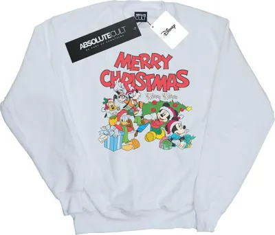 Produktbild von Disney - "Mickey Mouse And FriendsWinter Wishes" Sweatshirt für Herren BI38890 (XL) (Weiß)