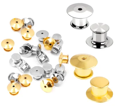 Sicherheitsverschlüsse für Anstecknadeln, 30 Stück, Metall, gold/silber