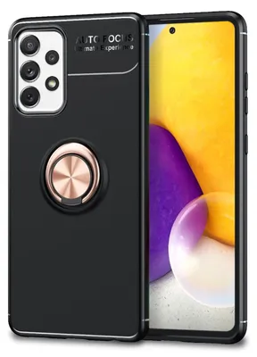 Immagine prodotto di NALIA Anello custodia del telefono cellulare per Samsung Galaxy A72, copertura in silicone custodia di protezione Rose Gold