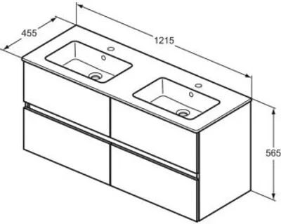 Produktbild von IDEAL STANDARD R0577WG Möbelpaket Eurovit+ m.WT 121cm Weiß