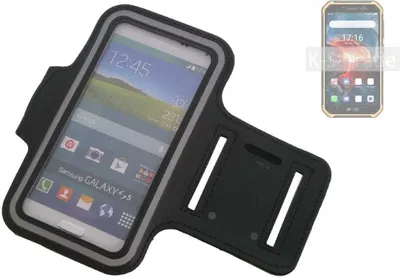 Produktbild von Kompatibel mit Ulefone Armor X7 Pro Neopren Jogging Armband Sportarmband Oberarmband schwarz kompatibel mit Ulefone Armor X7 Pro mit Reflektor