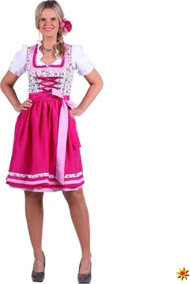 Trachtenkleid Dirndl Elena Oktoberfest-Outfit für Damen Gr. 36-42 rosa Wiesn SALE Fasching Karneval Mottoparty