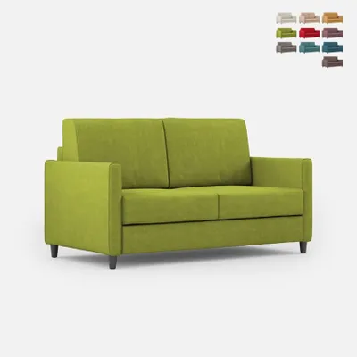 Produktbild von 2-Sitzer Stoffsofa 158 cm modernes Design Karay 140 - Dunkel Grün
