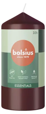 Productafbeelding van Bolsius Stompkaars 120/58 Velvet Red (1 stuk)