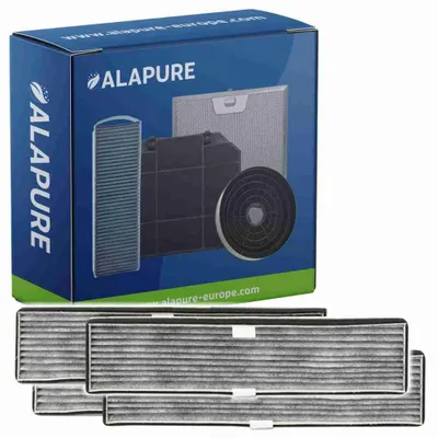 Image de Alapure HFK3990 Compatible avec le filtre à charbon DKF21-P / 9720600 (4 pièces)