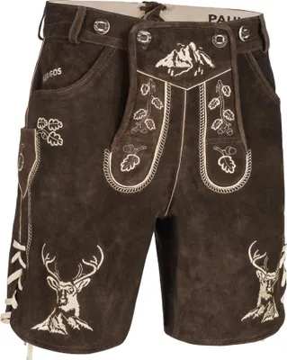 Produktbild von PAULGOS Herren Trachten Lederhose Kurz - HK4 - Echtes Leder - in 3 Farben erhältlich - Größe 44 - 60