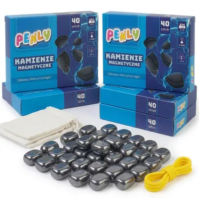 Obrázek produktu pro Magnetická strategická hra, sada 5 her (celkem 200 kamenů) – magnetické kameny pro děti od 8 let i dospělé, 1–4 hráči, Obrázek vytvořený pomocí AI