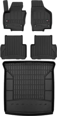 Zdjęcie produktu dla Zestaw dywaników podłogowych i wykładziny bagażnika OMAC do Seat Alhambra 2010-2025 3. rząd guma