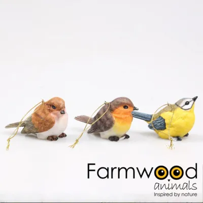 Zdjęcie produktu dla Zwierzęta Farmwood, ptak Farmwood z zawieszką, 8 x 3,5 x 5 cm