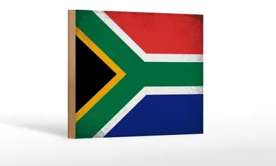 Produktbild von Holzschild Flagge Südafrika 18x12 cm South Africa Vintage Dekoration