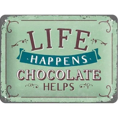 Produktbild von Nostalgic-Art - Blechschild 15x20 cm - Word Up - Life Happens