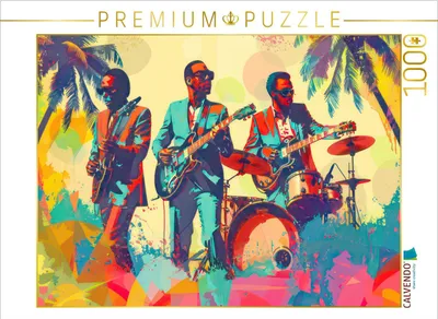 Produktbild von CALVENDO Puzzle Musiker im Pop-Art-Stil | 1000 Teile Lege-Größe 64x48cm Foto-Puzzle für glückliche Stunden