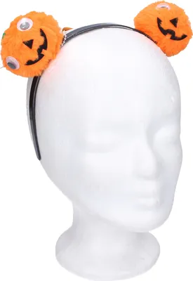Produktbild von Wiky Halloween Haarreif mit Kürbis orange Karneval Fasching Damen Kinder