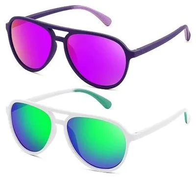 Zdjęcie produktu dla Okulary przeciwsłoneczne polaryzacyjne dla kobiet i mężczyzn 2 pary