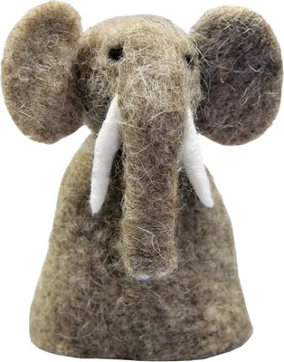 A felt elephant egg warmer.
