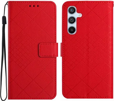 Produktbild von Samsung Galaxy A16 Hülle - Coverup Rhombus Klapphülle - Rot